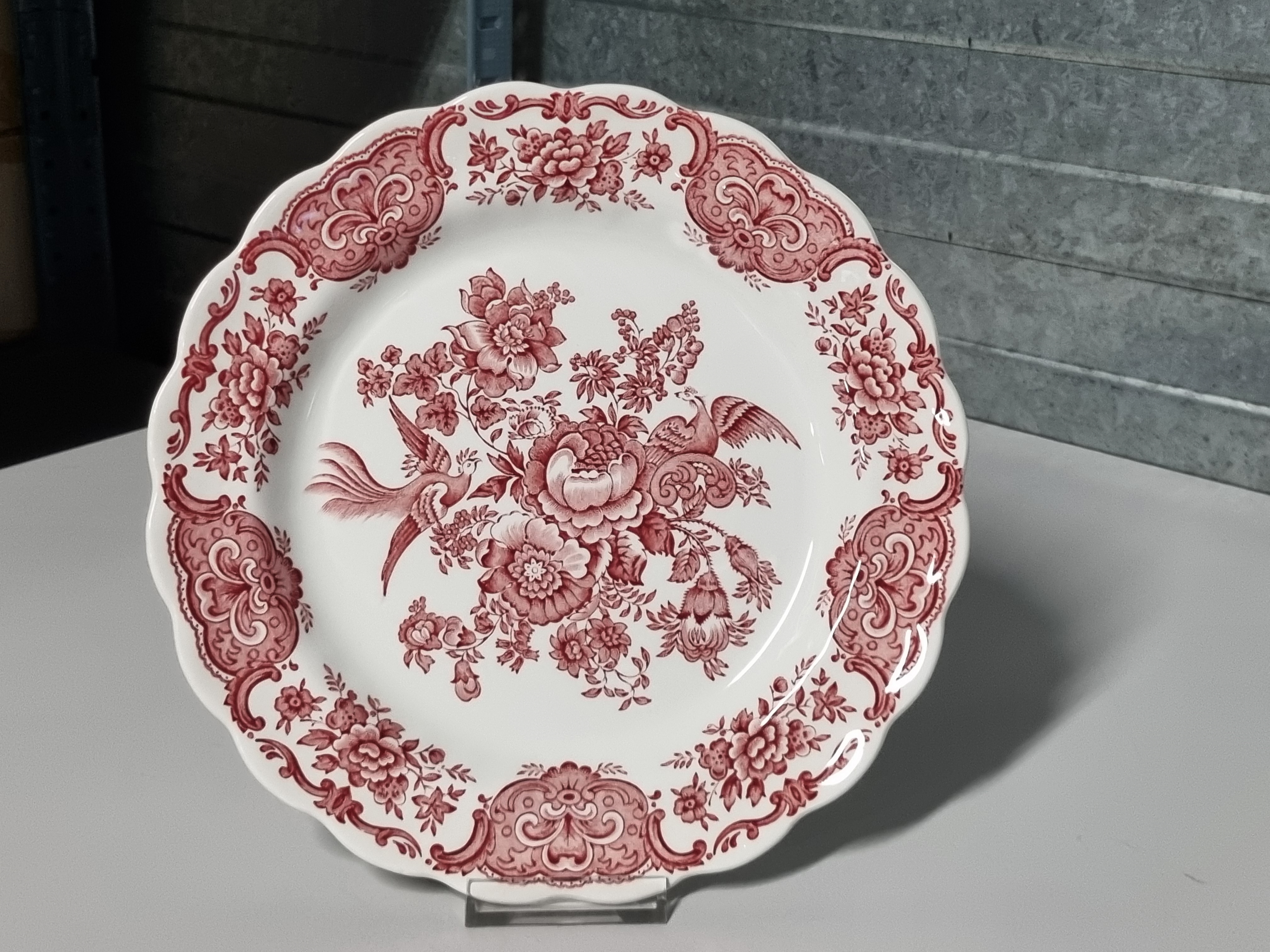 Engels rood Ridgway Windsor plat dinerbord 25 cm