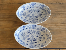 Zwiebelmuster Huttensteinach Set 2x ovale schaal 23,5 en 16 cm