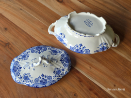 Boch BFK decor Dordrecht blauw kleinste Dekschaal Terrine