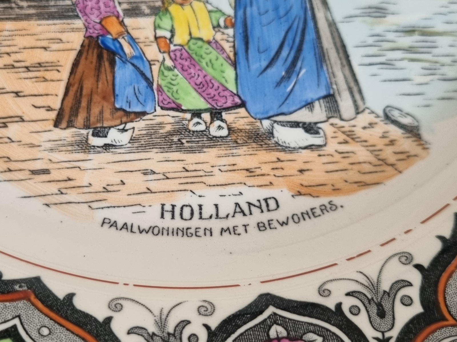 Wandbord Societe Ceramique Mooi Nederland decor Holland  23 cm