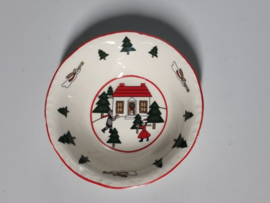 Engels Mason's Christmas Village 1796 Kerstservies Serveerschaaltje 15,5 cm