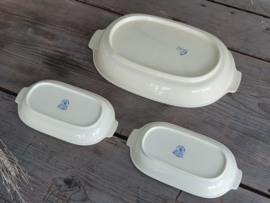 Societe Ceramique Butterflij Set 3x Serveerschaal (creme)