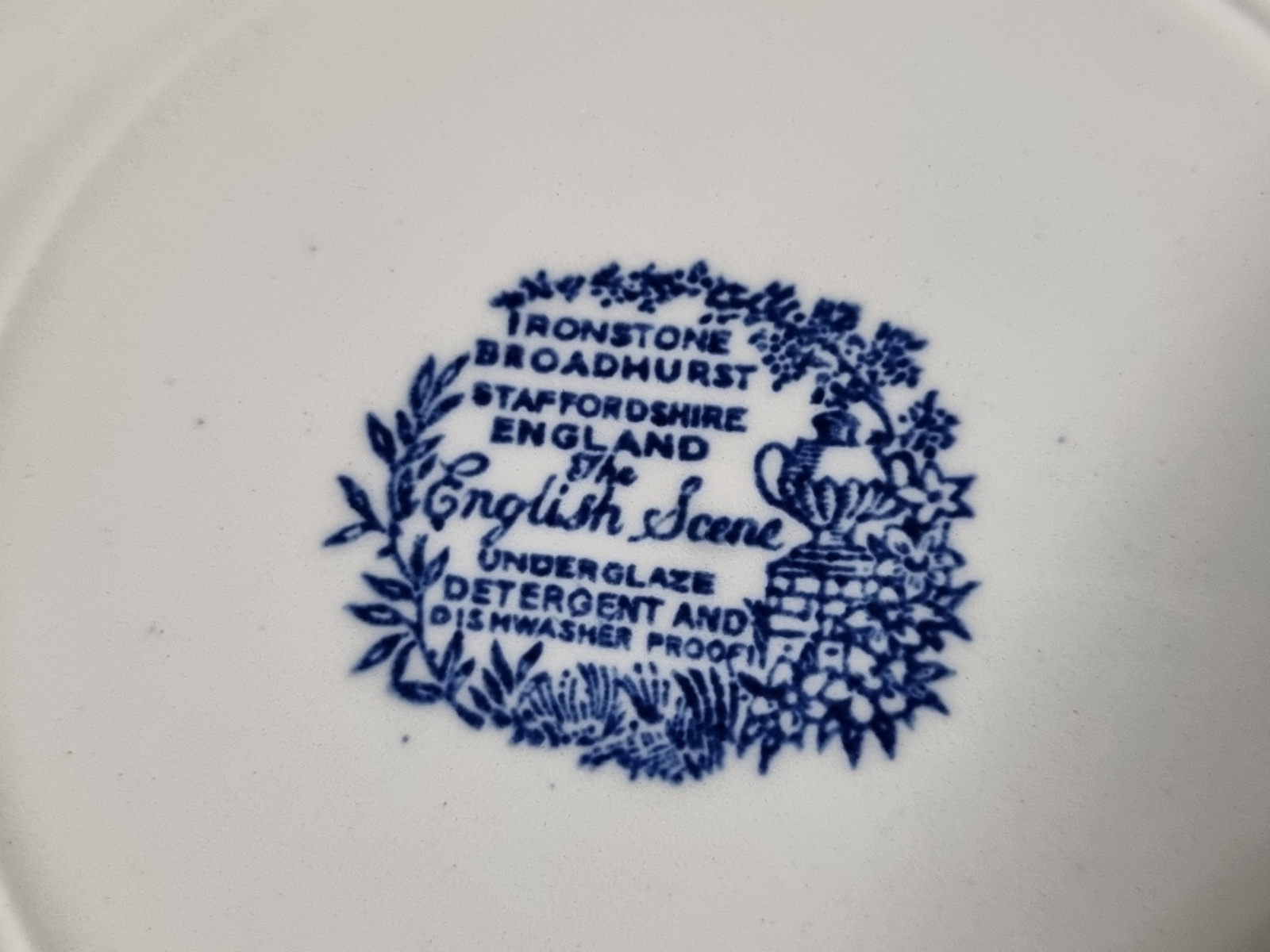 Engels blauw Broadhurst English Scene Bordje 17 cm