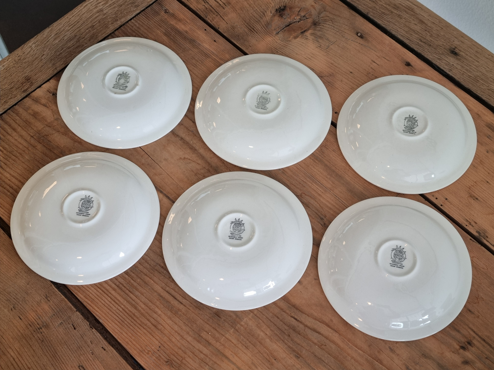 Boerenbont Boch set van 6x Koffie Kop en schotel model Audrey (zwart stempel)