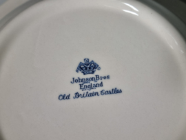 Engels blauw Johnson Bros Old Britain Castles Soepterrine Dekschaal