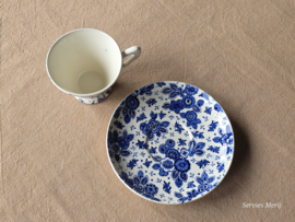 Beatrix Societe Ceramique Koffie Kop en schotel met bloemkooloortje