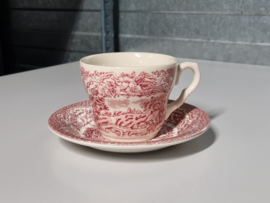 Engels rood EIT Ironstone Kop en schotel (brugje)