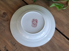 Regout Castillo Old England rood set 8x Diep Soep Pasta Bord 23,5 cm