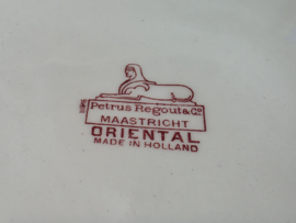 Petrus Regout decor Oriental set 4x dinerbord 23 cm