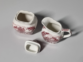 Engels rood Grindley decor Homeland Koffiestel