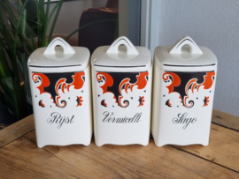 Societe Ceramique set Vooorraadpotten decor Faust