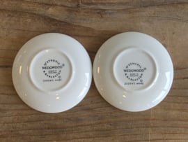 Wedgwood Queen's Ware set 2x Theezakjeslegger 7,5 cm