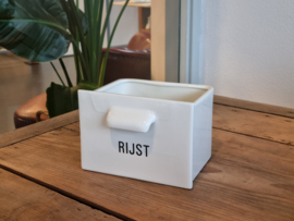 Royal Boch Kitchen grote Lade met tekst Rijst