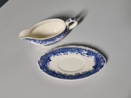 Villeroy en Boch Burgenland blauw mini Sauciere op Onderschotel