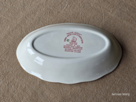 Engels rood Enoch Wedgwood River Scene ovaal schaaltje 20,5 cm