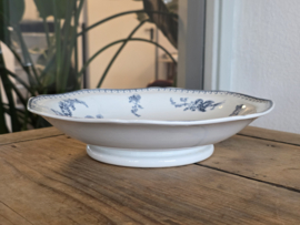 Meibloem Petrus Regout Tazza, ronde schaal op voet 24 cm (hoekig model)