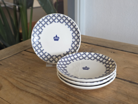 Royal Boch Belgium decor Old Dutch set 4x Bordje Theezakjeslegger 11 cm