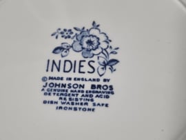 Engels blauw Johnson Bros Indies ontbijtbordje 22,5 cm