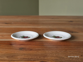 Wedgwood Moss Rose set 2x serveerbordje, theezakjeslegger 8 cm