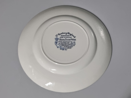 Engels blauw 17th Century England Royal Tudor Ware Staffordshire plat dinerbord 25,5 cm