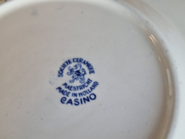 Societe Ceramique decor Casino blauw ontbijtbordje 21,5 cm