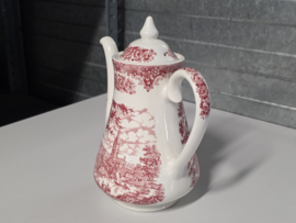 Engels rood English Ironstone Tableware River Scenes koffiepot theepot 19,5 cm