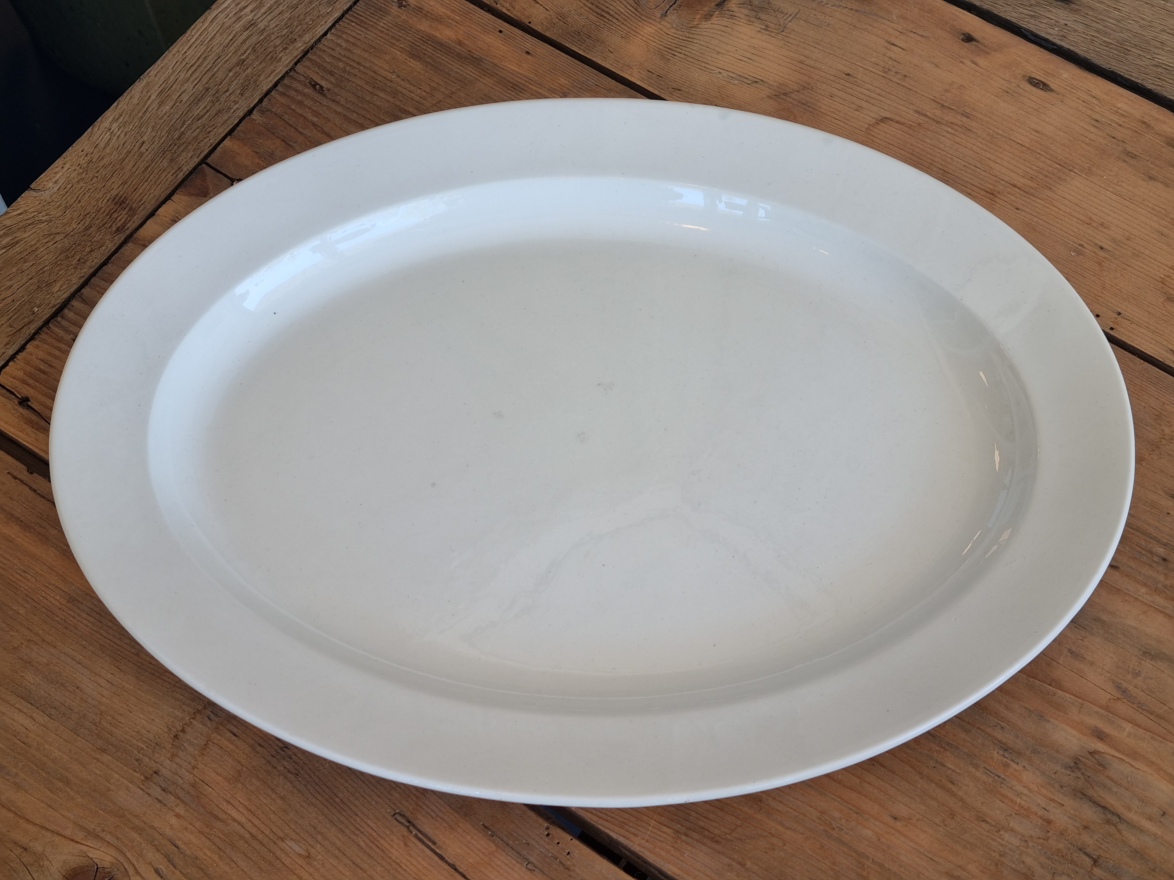 Petrus Regout robuuste ovale schaal 46 cm (wit)