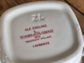 Regout Cambridge Castillo Old England rood robuuste Koffiepot Chocoladepot 2 liter