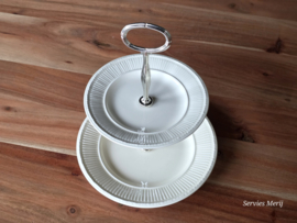 Wedgwood Edme Etagere 2-laags zilverkleurig