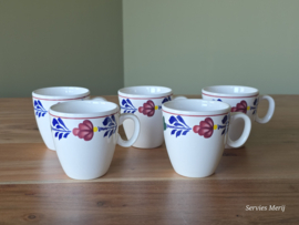 Boerenbont Boch set 5x Mok met oor (nieuwste Boch)