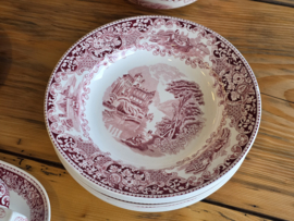 Regout Castillo Old England rood compleet Eetservies 8-pers.