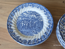 Engels blauw Jachtservies Myott's Country Life Eetservies 8 personen