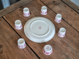Boerenhoeve Rood Societe Ceramique eierdopset incl. zoutvaatje