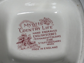 Engels rood Myott's Country Life Koffiepot 21,5 cm