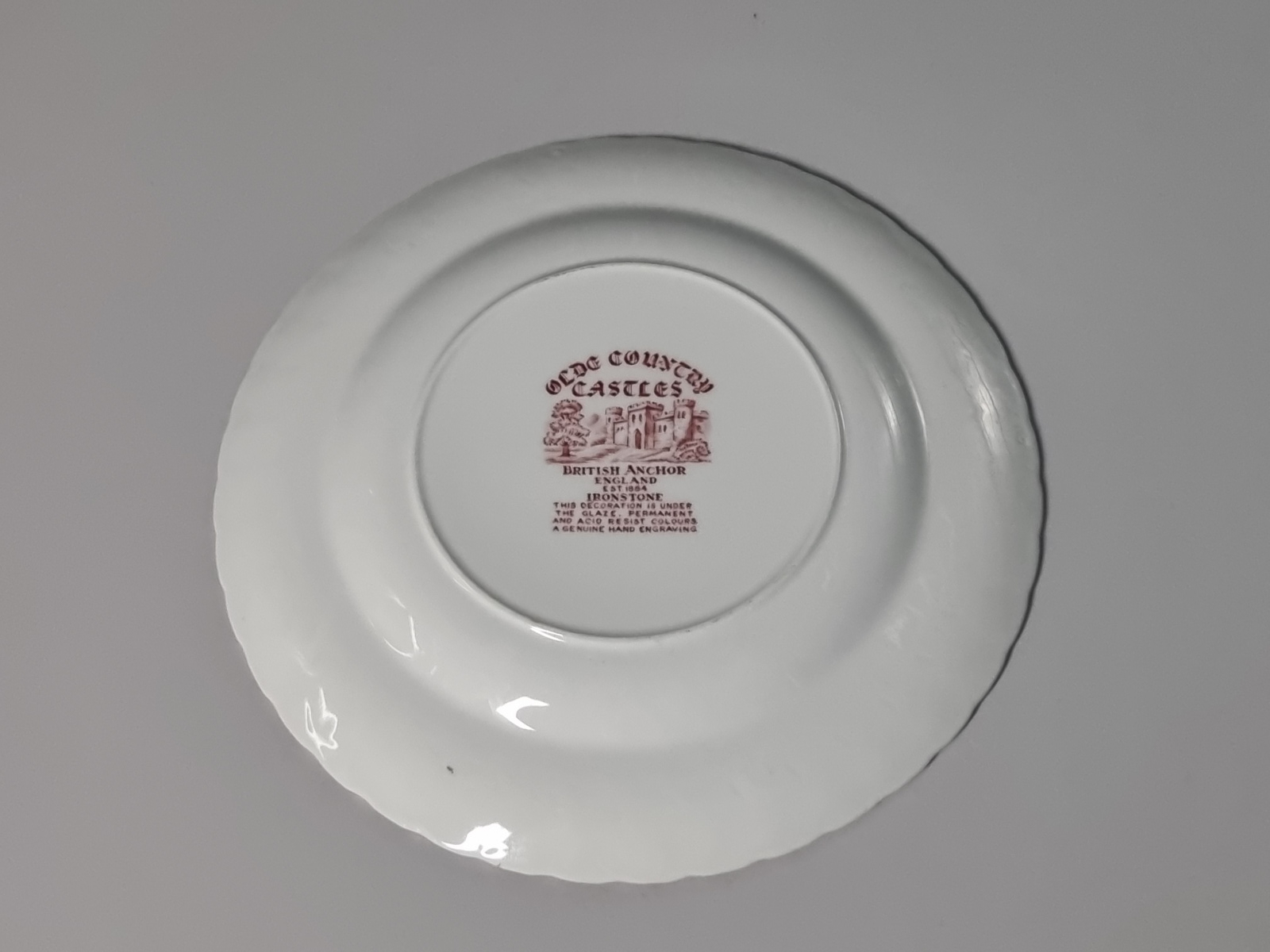 Engels rood Olde Country Castles plat bord 23 cm