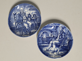Engels blauw  Enoch Wedgwood blauw set 2x Bordje 10,5 cm of als Theezakjeslegger