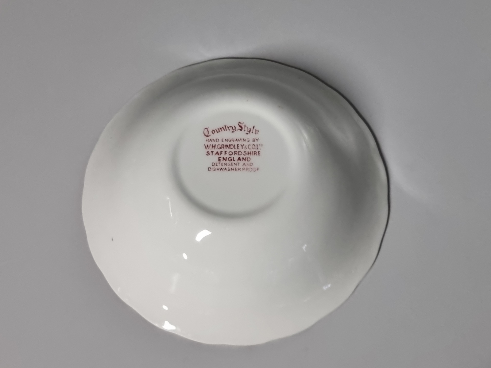 Engels rood Country Style schaaltje 17,5 cm