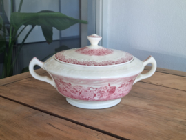 Boerenhoeve Rood Societe Ceramique Dekschaal-Terrine (wit)