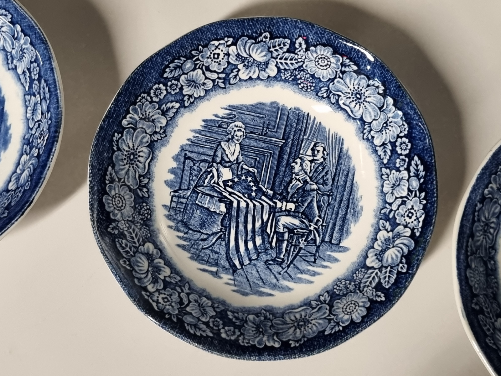 Engels blauw Liberty Blue set 6x Serveerschaaltje 12,5 cm