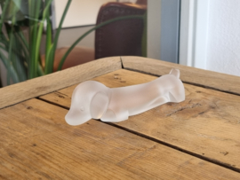 Leerdam Lucienne Bloch Glas Teckel helder glas