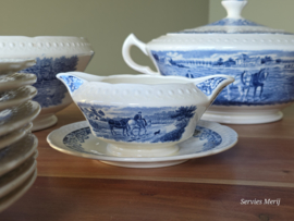 Boerenhoeve blauw Societe Ceramique Eetservies 8 personen
