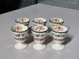 Engels Spode Copeland Chinese Rose set 6x Eierdopje