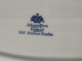 Engels blauw Johnson Bros Old Britain Castles rechthoekige schaal 32,5 cm
