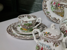 Engels bruin Jachtservies Myott's Country Life Koffieservies Ontbijtservies 2-pers.