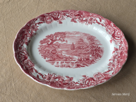 Engels rood Ridgway Woburn ovale schaal 30,5 cm