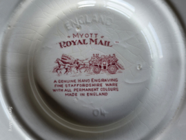 Engels rood Myott Royal Mail Postkoets Sauskom op vaste onderschotel