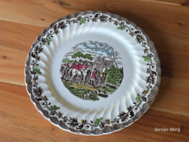 Engels bruin ingekleurd Jachtservies Myott's Country Life serveerbord 31 cm