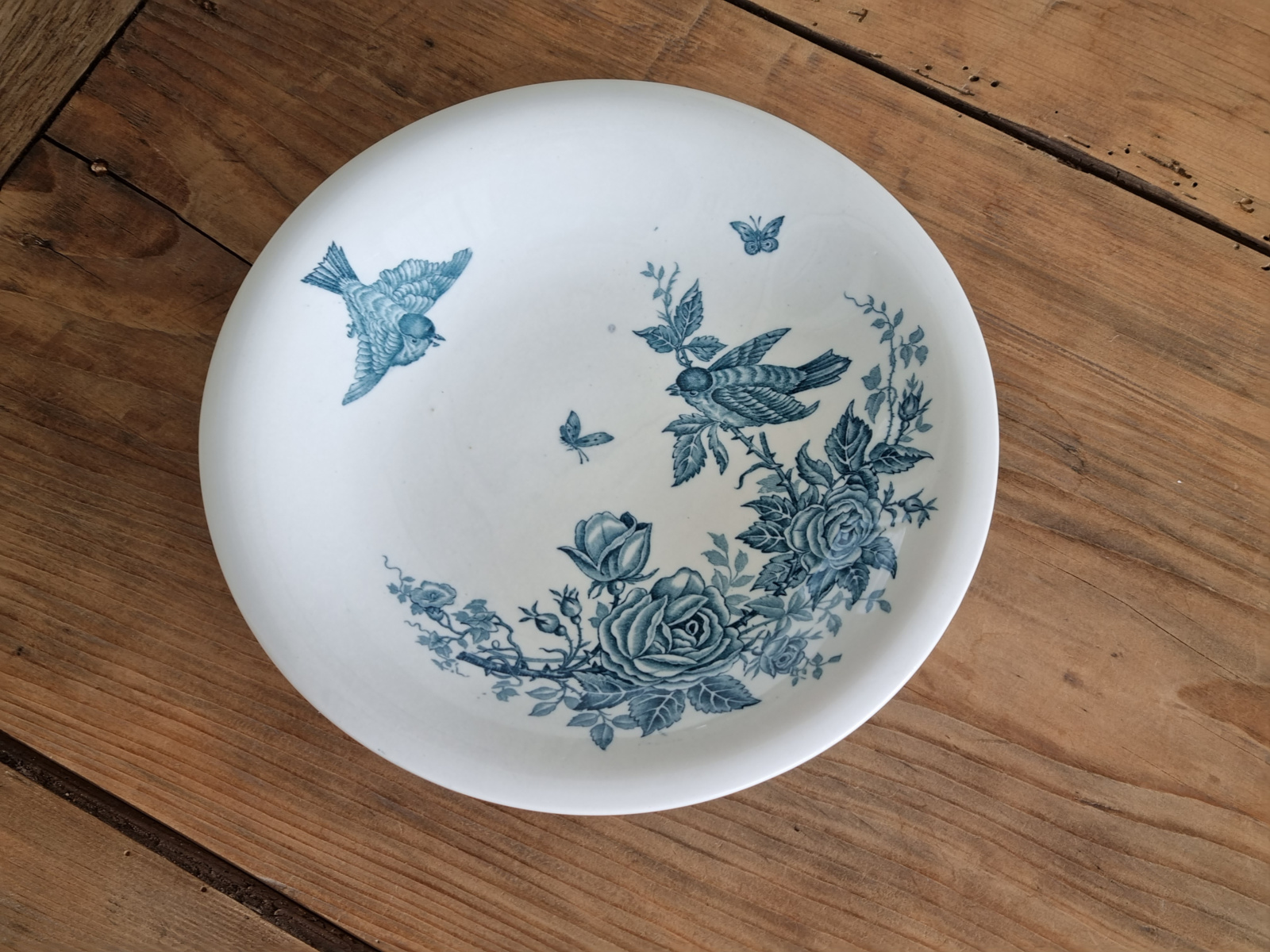 Nimy Belgium met Vogel Tazza op lage voet 22 cm