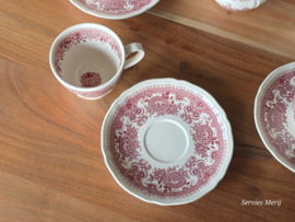Villeroy en Boch Burgenland rood koffieservies 6 personen