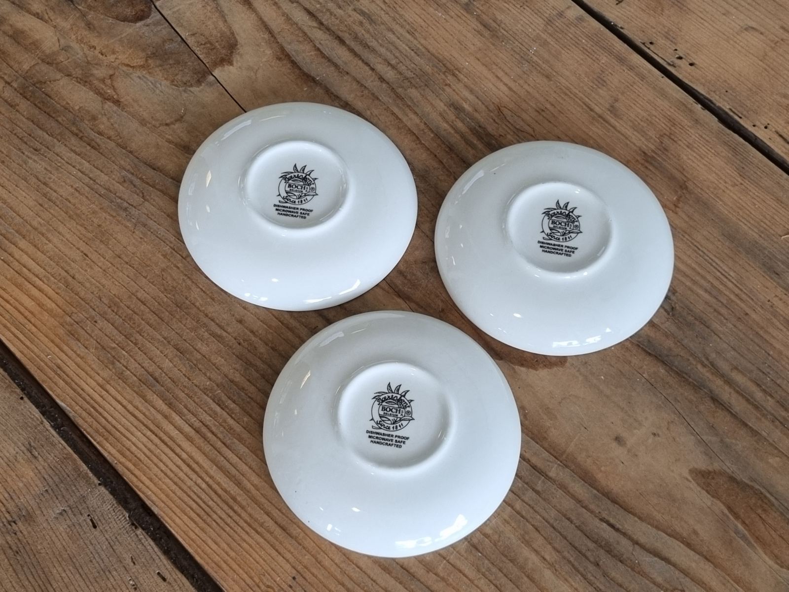 Boerenbont Boch set van 3x Serveerbordje Theezakjeslegger 11 cm